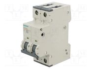 Circuit breaker; 230/400VAC; Inom: 6A; Poles: 2; Charact: C; 10kA SIEMENS