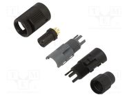 Connector: circular; 710; 125V; PIN: 5; plug; female; soldering; 3A BINDER