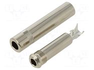 Connector: Jack 6,3mm; plug; female; stereo; ways: 3; straight; 6mm REAN