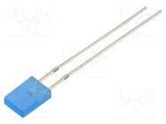 LED; rectangular; 6.95x4.8x4.95mm; blue; 150÷220mcd; 100°; 20mA OPTOSUPPLY