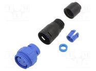 Connector: circular; plug; female; PIN: 2; w/o contacts; for cable BULGIN