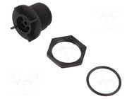 Connector: circular; socket; male; PIN: 6; 125V; w/o contacts; IP68 BULGIN