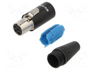 Connector: XLR mini; plug; female; 5A; 500V; PIN: 5; straight; 24AWG REAN