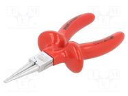 Pliers; insulated,round; carbon steel; 140mm; 476/1VDEDP UNIOR