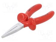Pliers; insulated,flat; carbon steel; 160mm; 472/1VDEDP UNIOR