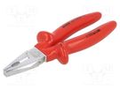 Pliers; insulated,universal; carbon steel; 200mm; 406/1VDEDP UNIOR
