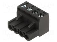 connector 5.08MM EURO PLUG RA BLK 4CKT MOLEX