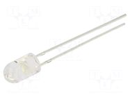 LED; white cold; 5mm; 3000÷4200mcd; 30°; Front: convex; 5÷7.5VDC OPTOSUPPLY