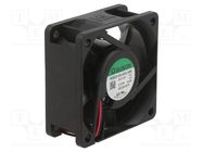 Fan: DC; axial; 12VDC; 60x60x25mm; 49.27m3/h; 38dBA; ball; 5600rpm SUNON