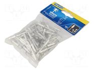 Rivet; aluminium; Rivet diam: 4.8mm; L.rivet: 16mm; 100pcs. RAPID