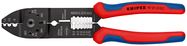 KNIPEX 97 21 215 C Crimping Pliers with multi-component handles black lacquered 230 mm