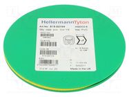 Markers; Marking: J; 2÷5mm; PVC; yellow; -65÷105°C; leaded; HGDC2-5 HELLERMANNTYTON