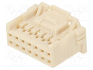 2.0 W/B Dual Grid Rcpt Hsg 14Ckt Beige MOLEX