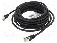 Patch cord; S/FTP; Cat 8.1; stranded; Cu; LSZH; black; 7.5m; 26AWG Goobay