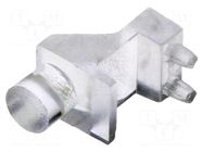 Fiber for LED; Ø3mm; Front: flat; angular,with PCB mounting BIVAR