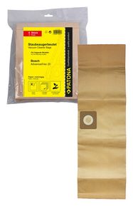 PATONA 5 vacuum cleaner bags multilayer paper incl. microfilter for Bosch AdvancedVac 20 2609256F33, PATONA