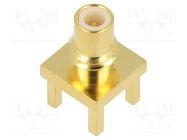 Connector: SMC; socket; male; straight; 50Ω; THT; for cable; PTFE AMPHENOL RF