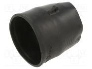 Heat shrink boot; glueless,straight; 18mm; L: 67mm; black; RAYCHEM TE Connectivity