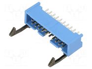 Connector: IDC; socket; male; PIN: 20; straight; THT; 2.54mm; 2x10 TE Connectivity