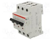 Circuit breaker; 400VAC; Inom: 6A; Poles: 3; for DIN rail mounting ABB