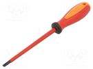 Screwdriver; insulated; slot; 5,5x1,0mm; Blade length: 125mm UNIOR