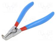 Pliers; for circlip; external; 19÷60mm; Pliers len: 180mm; angular UNIOR