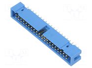 Connector: IDC; socket; male; PIN: 40; angled 90°; THT; 2.54mm; 2x20 TE Connectivity