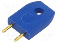 INSULATED PLUG (BLUE) HARWIN