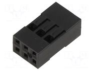 Connector: pin strips; plug; female; PIN: 6; straight; for cable HARWIN