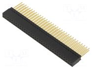 Connector: pin strips; socket; female; PIN: 64; straight; THT; 2x32 HARWIN