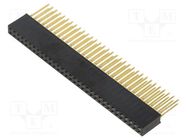 Socket; pin strips; female; 2.54mm; PIN: 64; THT; on PCBs; straight HARWIN