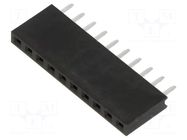 Connector: pin strips; socket; female; PIN: 10; straight; THT; 1x10 HARWIN
