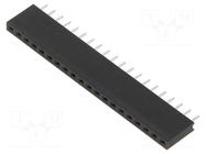 Connector: pin strips; socket; female; PIN: 20; straight; THT; 1x20 HARWIN