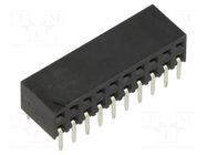 Connector: pin strips; socket; female; PIN: 20; angled 90°; THT HARWIN