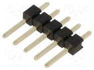 Connector: pin strips; pin header; male; PIN: 5; straight; THT; 1x5 HARWIN