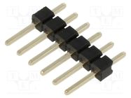 Connector: pin strips; pin header; male; 2.54mm; PIN: 6; THT HARWIN