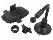 Car holder; black; for windscreen; Size: 40-100mm GEMBIRD