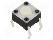 Microswitch TACT; SPST-NO; Pos: 2; 0.05A/12VDC; THT; 1.57N; 6x6x4mm E-SWITCH