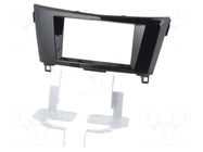 Radio frame; Nissan; 2 DIN; black gloss PER.PIC.