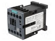 Contactor: 3-pole; NO x3; Auxiliary contacts: NO; 24VDC; 9A; 3RT20 SIEMENS