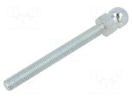 Pin; M8; steel; Ø: 15mm; Plating: zinc; Thread len: 80mm; Swivel Feet FATH