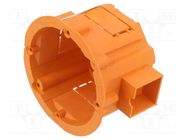 Enclosure: junction box; Ø: 60mm; Z: 45mm; plaster embedded; orange JONEX