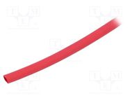 Heat shrink sleeve; thin walled,flexible; 2: 1; 3.2mm; red; reel HELLERMANNTYTON