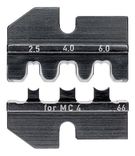 KNIPEX 97 49 66 Crimping die for solar cable connectors MC4 (Multi-Contact) 2,5/4/6 mm² 