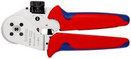 KNIPEX 97 52 63 Four-Mandrel Crimping Pliers for turned contacts with multi-component handles chrome-plated 180 mm