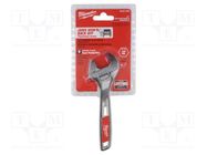 Wrench; adjustable; 150mm; Max jaw capacity: 24.5mm Milwaukee