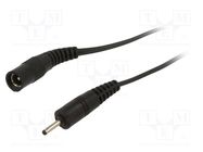 Cable; 2x0.5mm2; DC 2,35/0,7 plug,DC 5,5/2,1 socket; straight WEST POL