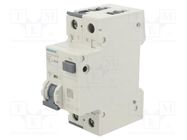 RCBO breaker; Inom: 16A; Ires: 30mA; Poles: 1+N; 230/400VAC; IP20 SIEMENS