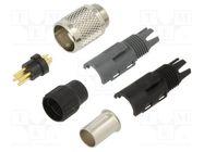 Connector: M9; plug; male; Plating: gold-plated; 125V; IP40; PIN: 4 BINDER