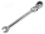 Wrench: combination spanner; rattle,with joint; 8mm BM GROUP